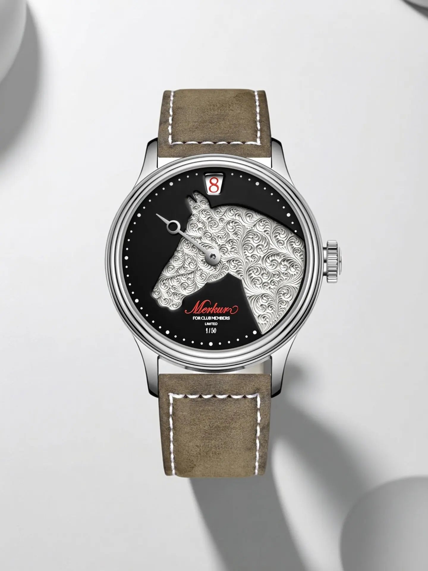 [Limited To 50 Pieces] [Hand Engraving] Automatic Mechanical Watch for Men's Sapphire Waterproof When Engraving and Jumping