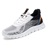 Sneakers new men's shoes trend foreign trade flying woven lace-up running shoes breathable Korean version of tide shoes