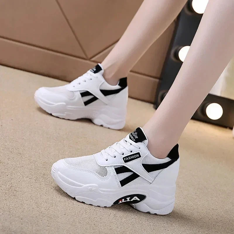 Sneakers Women Platform Inner Increase Shoes Woman Casual Trainers Ladies Chunky Sneakers Zapatos Para Mujeres Tennis Feminino