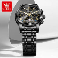 OLEVS 7121 Mechanical Men's Watches Fashion Skeleton Flywheel Rhombus Mirror Luminous Waterproof Luxury Automatic Man Watch New