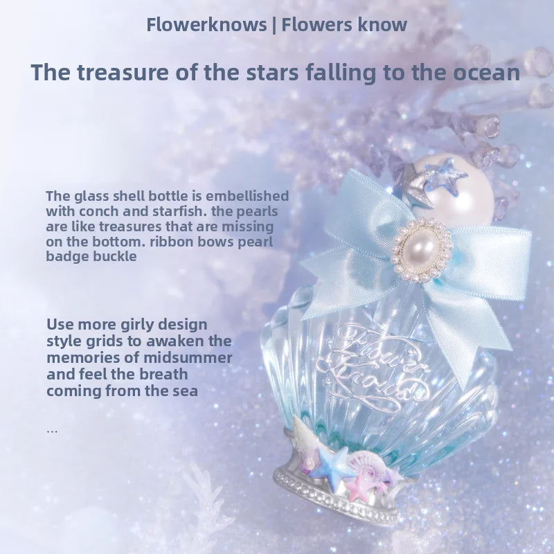 Flowerknows Moonlight Mermaid Perfume Flower Know Makeup Fruit Grapefruit Long Lasting Personal Perfume Eau De Parfum 50ML