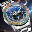2025 New GLENAW Design Rainbow Circle Mechanical Watch Men Constellation dial Night Light Waterproof Top Luxury Mechanical Watch