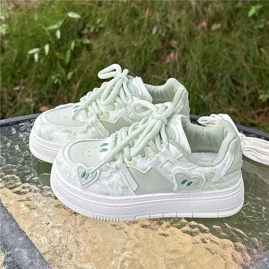 Korean High on Platform Sneakers Shoes for Women Sale Offers Deals Stylish Y2k Fashion Comfortable and Elegant 39 Woman Footwear