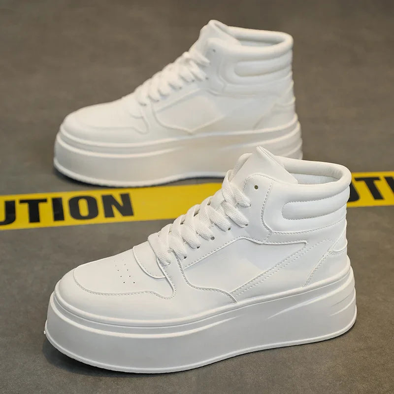 Men Casual Sneakers Platform Ankle Boots High-top Thick Bottom Sneakers Male Outdoor Basketball Shoes Sport Trainers 2025