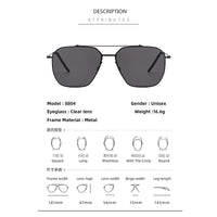 TAGHezekiah Danish Design Sunglasses Men L8804 Ultralight titanium Sunglass Women 2025 Outdoor Driving UV400 Square Sun Glasses