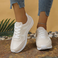 Sneakers Women New Sports Shoes Women's Small White Shoes Fashion Round Toe Lace Up Comfortable Lightweight Running Shoes