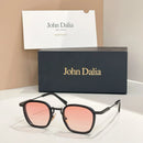 Original For JOHN DALIA JD LEO Retro High Quatity Alloy Square Sunglasses Men Women Classical Eyeglasses Luxury Gift With Box