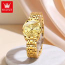 OLEVS Watches for Woman Original Steel Strap Classic Digital Dial Women's Watches Calendar Waterproof Quartz Wristwatch New 3666