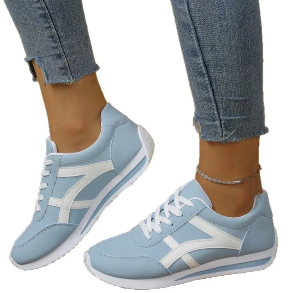 Sneakers Women New Sports Shoes Women's Small White Shoes Fashion Round Toe Lace Up Comfortable Lightweight Running Shoes