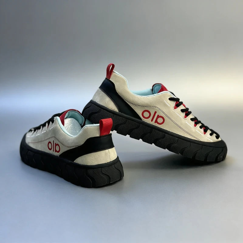 Trendy Men's Suede Platform Sneakers 2026 Spring Casual Leather Skate Shoes Thick Sole Non-slip Work Shoes for Male