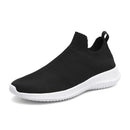 Slip-On Sneakers Men Lightweight Running Shoes Breathable Knitted Sock Shoes White Jogging Walking Sport Shoes Male Casual Shoes