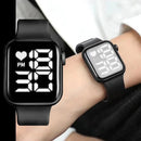 Simple Digital Watches for Women Men Waterproof Sports Silicone Band LED Watch Casual Fashion Electronic Clock Couple Watch Gift