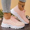 Fashion Knitted White Sneakers for Women Summer Mesh Breathable Platform Sports Shoes Woman Thick Bottom Non Slip Running Shoes