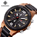 Men's Wood Watches Luxury Luminous Multi-function Wooden Watch Men's Quartz Retro Watch Men Fashion Sport Timepieces Relogio