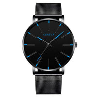 Classic and fashionable men's and women's quartz watches with mesh straps, cool watches, simple and casual couple watches, busin