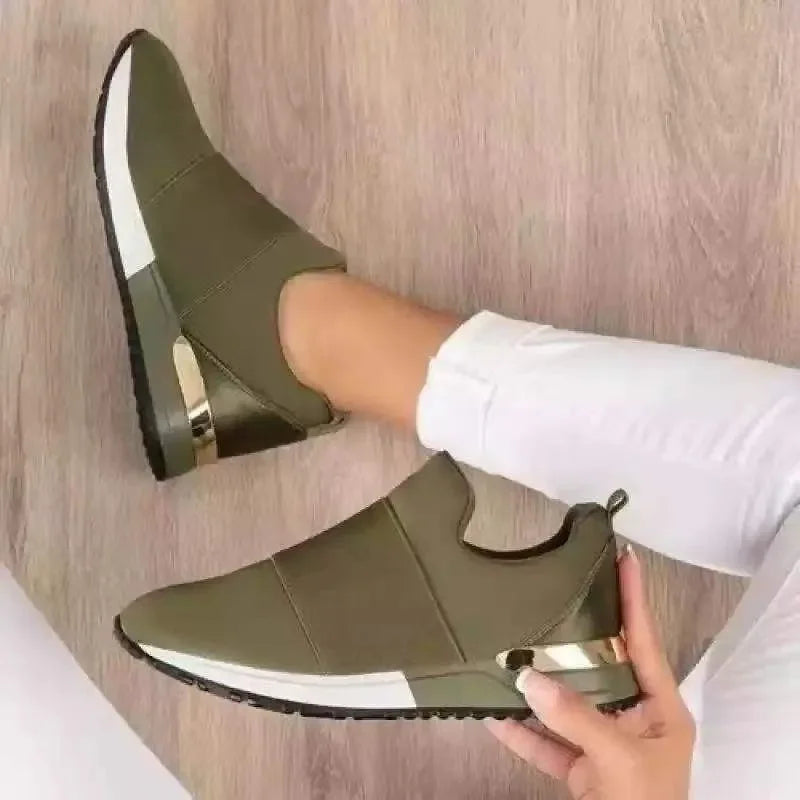 Women's Sneakers Breathable Mesh 2024 Hot Sale Spring Fashion Casual Comfortable Slip-On Solid Color Ladies Vulcanize Shoes