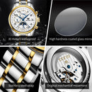 OLEVS 6667 Men's Watch Fashion Number Scale Mechanical Watch For Men Top Brand Original Moonswatch Waterproof Man Hand Clock