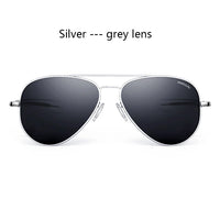 RE Sunglasses Man USA Army Military Aviation Pilot Sunglasses Glass Lens Woman Luxury Brand Retro Titanium Frame High Quality