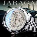 JARAGAR 212 Elegant Automatic Mechanical Watches for Man Hollowing Dial Chronograph Luminous Multifunctional Men Wristwatch