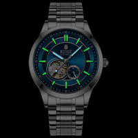 Men's Automatic Mechanical Watch - Elegant Stainless Steel, Calendar Function, Business and Leisure Style, Blue Dial and Date Wi