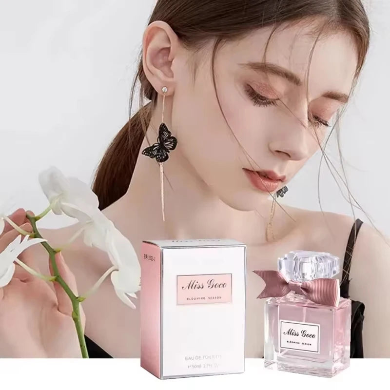 Miss Flower Blooming Season Perfume, Women's Floral Musk & Jasmine Spray, Long Lasting Fruity Fragrance, Seductive Romance Gift