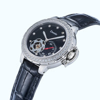 Deesio Women Watch Japanese Mechanical Movement Stainless Steel Flower Hollow Dial Waterproof Ladies Relogio Feminino Clock Gift