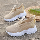 Fashion Women's Casual Knit Sneakers Breathable Lightweight Soft Sole Non Slip Outdoor Walking Shoes