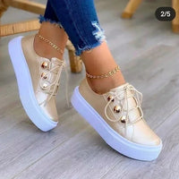 Women Casual Sneakers Woman Fashion Spring Leather PU Sneakers Female Platform Vulcanize Shoes Zapatillas De Mujer