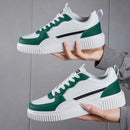 Men's Summer Breathable Trendy Versatile Casual White Sneakers for Teenagers Non-Slip Sports Thick-Soled White Shoes