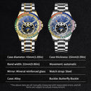 2025 New GLENAW Design Rainbow Circle Mechanical Watch Men Constellation dial Night Light Waterproof Top Luxury Mechanical Watch