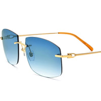 150248 Rimless Square Sunglasses for Men Women, Vintage Stylish Alloy Sun Glasses, Premium Personalized Fashion Shades 501293