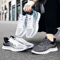 Sneakers new men's shoes trend foreign trade flying woven lace-up running shoes breathable Korean version of tide shoes