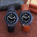 2026 new simple fashion leather strap watches for woman man children boys young students 12hours quartz waterproof watches clock