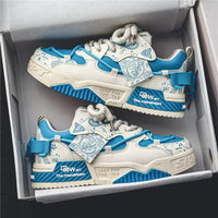 Men Sneakers Outdoor Casual Shoes Fashion Spring Breathable Vulcanized Shoes Comfortable Walking Shoe Platform Lace Up Men Shoes