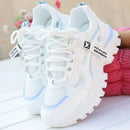 Women Sneakers Breath Thick Bottom Lightweight Sports Shoes 2025 New Lace-up Wedge Sneakers Women Comfortable Leisure Shoes
