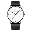 Classic and fashionable men's and women's quartz watches with mesh straps, cool watches, simple and casual couple watches, busin
