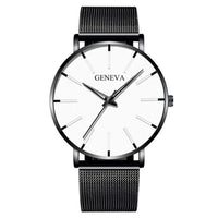 Classic and fashionable men's and women's quartz watches with mesh straps, cool watches, simple and casual couple watches, busin