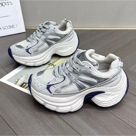 Sneakers for Women 2026 New Style Thick Sole Retro Breathable Lightweight Autumn Height Increasing Casual Sports Shoes Trend