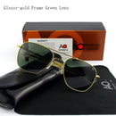 AO Pilot Sunglasses Men Top Quality Brand Designer AGX Tempered Glass Lens Sun Glasses Male