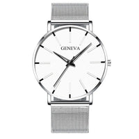 Classic and fashionable men's and women's quartz watches with mesh straps, cool watches, simple and casual couple watches, busin