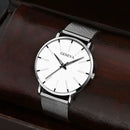 Classic and fashionable men's and women's quartz watches with mesh straps, cool watches, simple and casual couple watches, busin