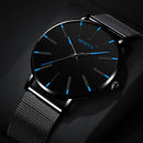 Classic and fashionable men's and women's quartz watches with mesh straps, cool watches, simple and casual couple watches, busin