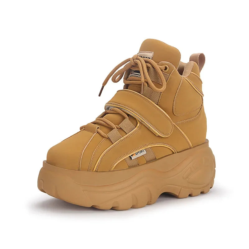 Sneakers Women Heel Platform  New 2023 Pumps Sneakers Female Heels Wedges Chunky Shoes for Women Luxury High Quality Women Shoes
