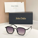 Original For JOHN DALIA JD LEO Retro High Quatity Alloy Square Sunglasses Men Women Classical Eyeglasses Luxury Gift With Box