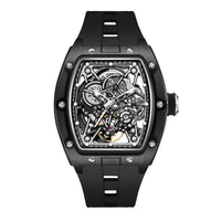 2026 New Automatic watch retro style wholesale mechanical wristwatches skeleton carve waterproof leather no logo mens watch