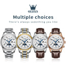 OLEVS 6667 Men's Watch Fashion Number Scale Mechanical Watch For Men Top Brand Original Moonswatch Waterproof Man Hand Clock