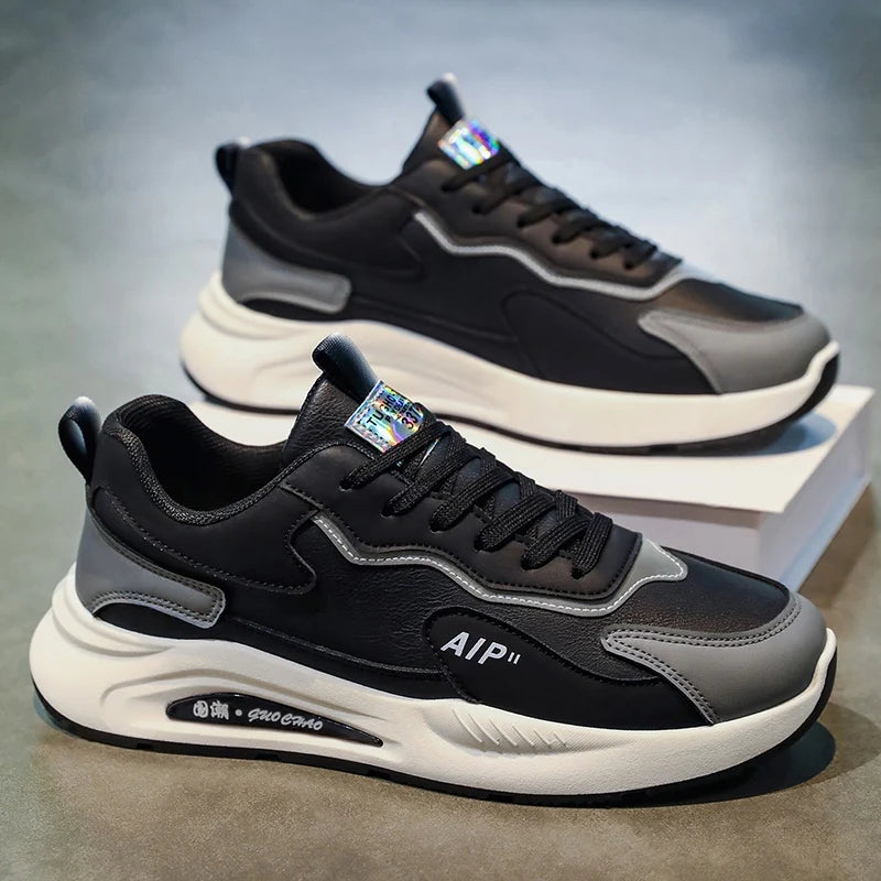 Men's Casual Four-Season Sneakers Non-Slip Soft Sole Outdoor Racing Running Shoes Breathable Fashion Student Speed Sports