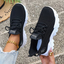 Fashion Women's Casual Knit Sneakers Breathable Lightweight Soft Sole Non Slip Outdoor Walking Shoes