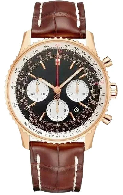 Modern Sophisticated Updated Mens Chronograph Quartz Watches Rustproof Premium High Grade Steel Band Multi Function Stopwatch