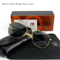 AO Pilot Sunglasses Men Top Quality Brand Designer AGX Tempered Glass Lens Sun Glasses Male